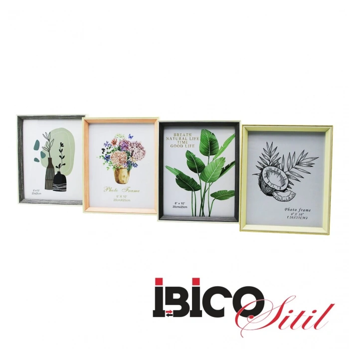 İBİCO İ12-023 ( 8X10  & 20X25CM ) ( İNCE & ÇİFT RENK ÇERÇEVE ) AHŞAP RESİM ÇERÇEVESİ *36=K