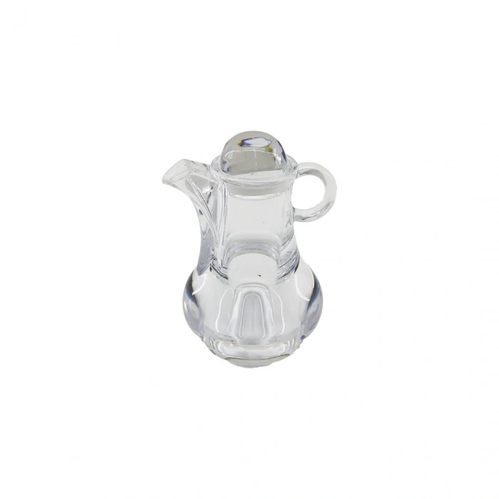 İBİCO İ22-167 -8016 ( MİNİ=50ML ) ( DEMLİK  MODELİ ) ( AKRİLİK ) YAĞDANLIK ( ŞEFFAF ) ( SİRKELİK & SOSLUK )*12X6