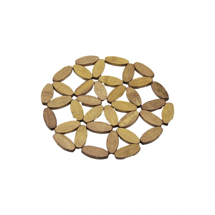 İBİCO İ22-267 ( YUVARLAK ) ( ÇİÇEK MODEL ) ( BONCUK ) ( AHŞAP ) NİHALE ( ÇAP: 20.5CM )*12X30