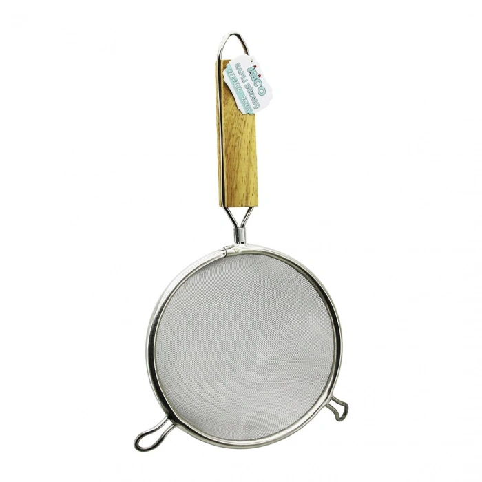 İBİCO İ22-304 ( 20CM ) ( AHŞAP SAPLI ) ( 2 KULAKLI ) TEL SÜZGEÇ ( METAL ÇERÇEÇEVE )*10X24