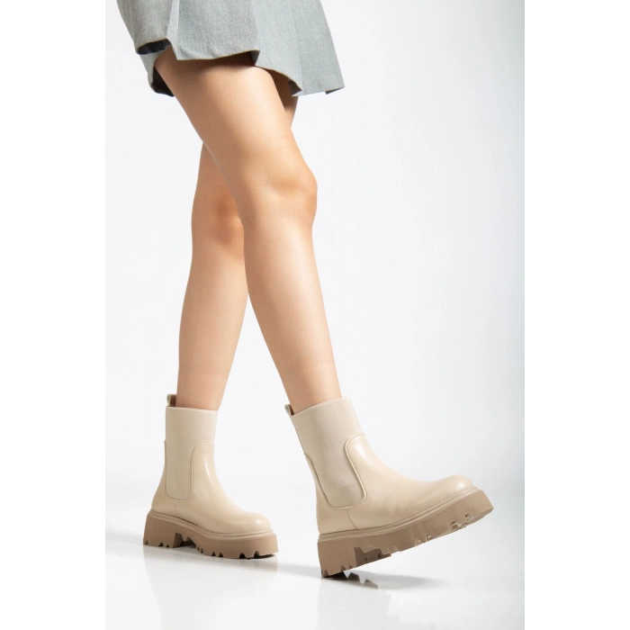 K-815 Siyah Lastikli Yüksek Tabanlı Günlük Kadın Bot