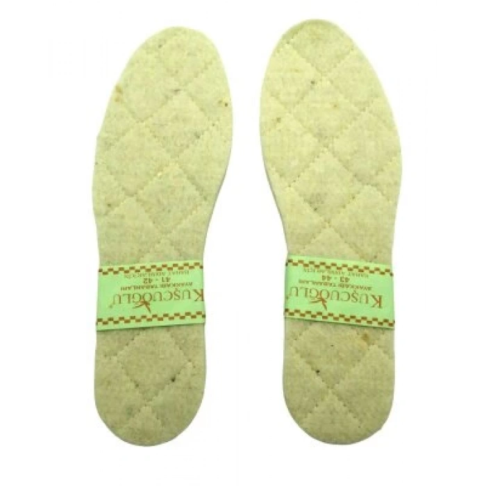 KUŞCUOĞLU KÇ-600-27003 ( DİKİŞLİ ) ( BEYAZ & ERKEK ) YÜN KEÇE ( 41-42-- 43-44)*12X63