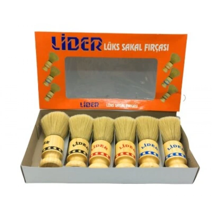 LİDER-1102 ( AHŞAP SAPLI ) SAKAL FIRÇASI*6X60