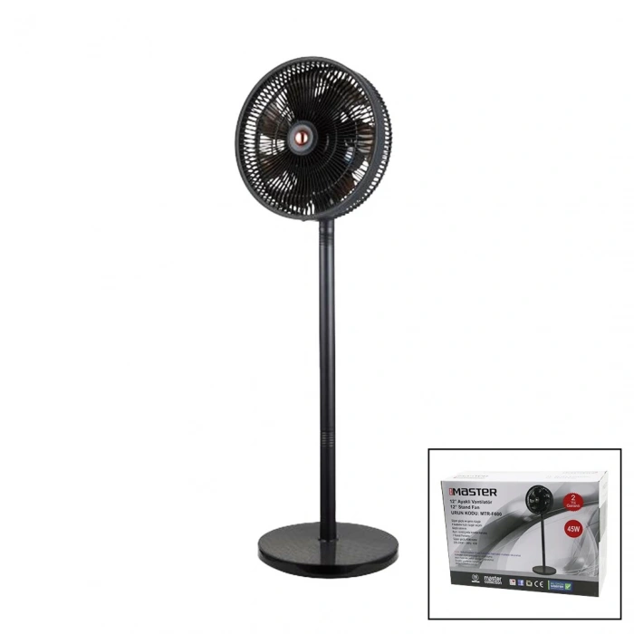 MASTER MTR-F600 (12 İNÇ) ( AYAKLI & STAND FAN ) VANTİLATÖR ( 4 KADEME HIZ ) ( 7 PLASTİK KANAT) ( 45W ) FAN*5