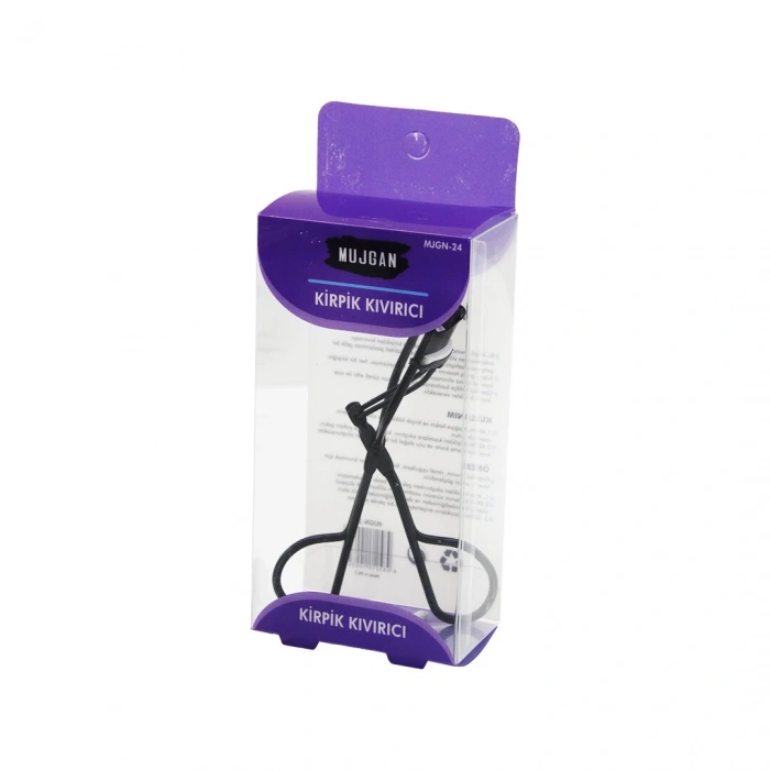 MUJGAN MJGN-24 KİRPİK KIVIRICI ( SİYAH METAL & SİLİKON PEDLİ ) ( MAKAS MODELİ )*12X40