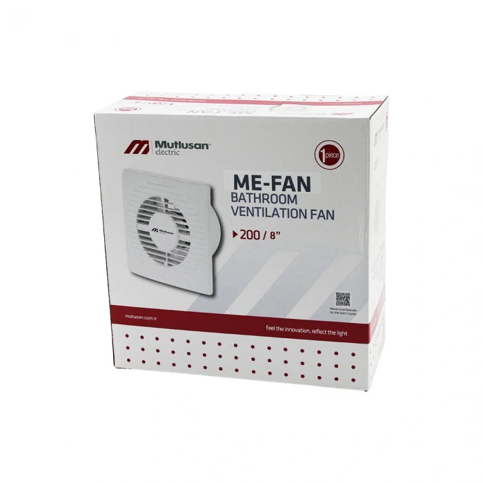 MUTLUSAN-001 211 000 200 00 00 ME-FAN (200) (8) BANYO TUVALET HAVALANDIRMA ASPİRATÖRÜ (40W) (1000RPM) (200M3/H)*6