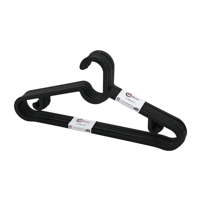 PİHOME Pİ-528 ( 10PCS ) ( SİYAH ) ( 2A SLİM ) ( PLASTİK ) ELBİSE ASKISI*36