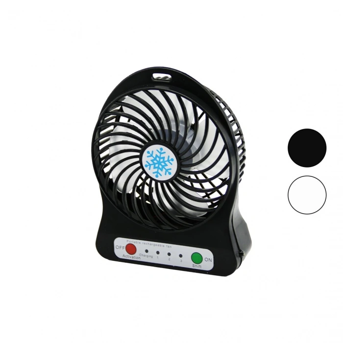 PORTABLE FAN DEMPOWER DP-590 ( MİNİ FAN ) ( USB ŞARJLI ) MASA ÜSTÜ ( MİNİ VANTİLATÖR ) ( 3 KADEME HIZ ) ( ÇAP:10.2CM & Y: 13.8CM )*100