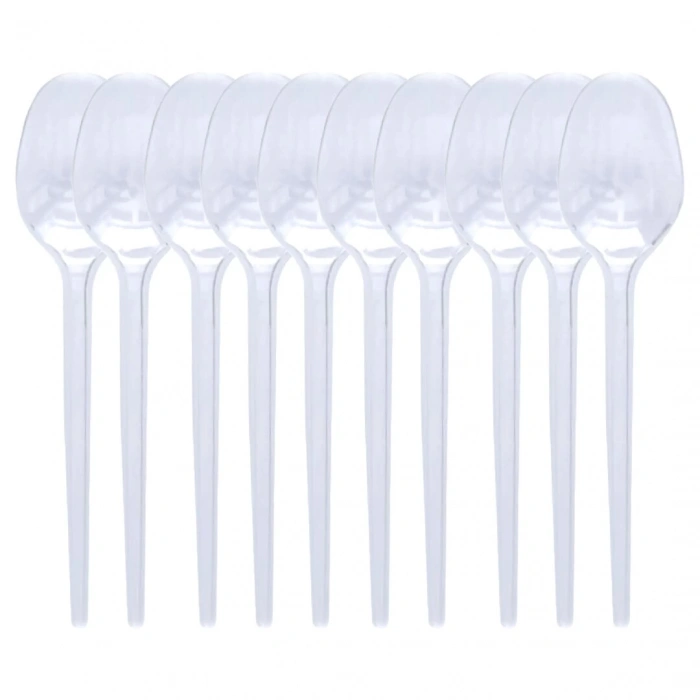 PRATİKON PR-1142 ( ŞEFFAF ) PLASTİK KAŞIK ( 10PCS )*50=K