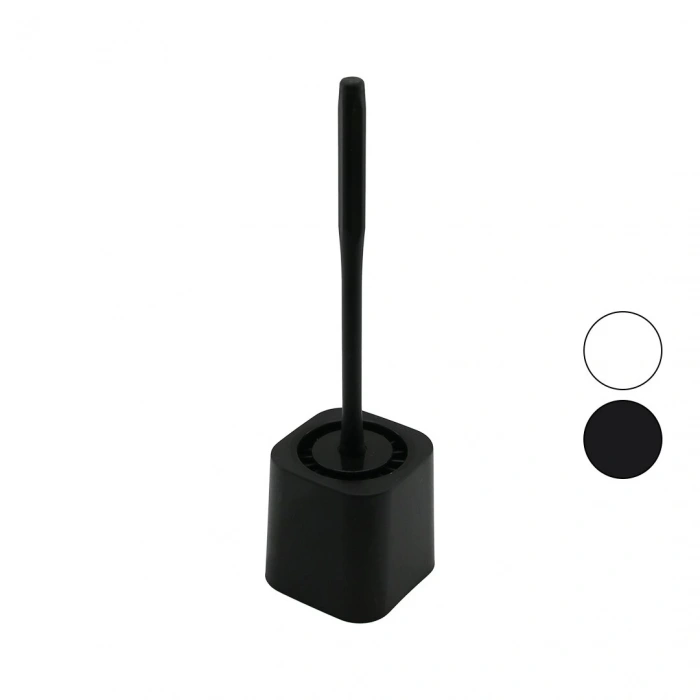 QLUX BSF-00978 ( SİLİKON ) WC & KLOZET FIRÇA SETİ ( PLASTİK SAP & HAZNE )*12=K