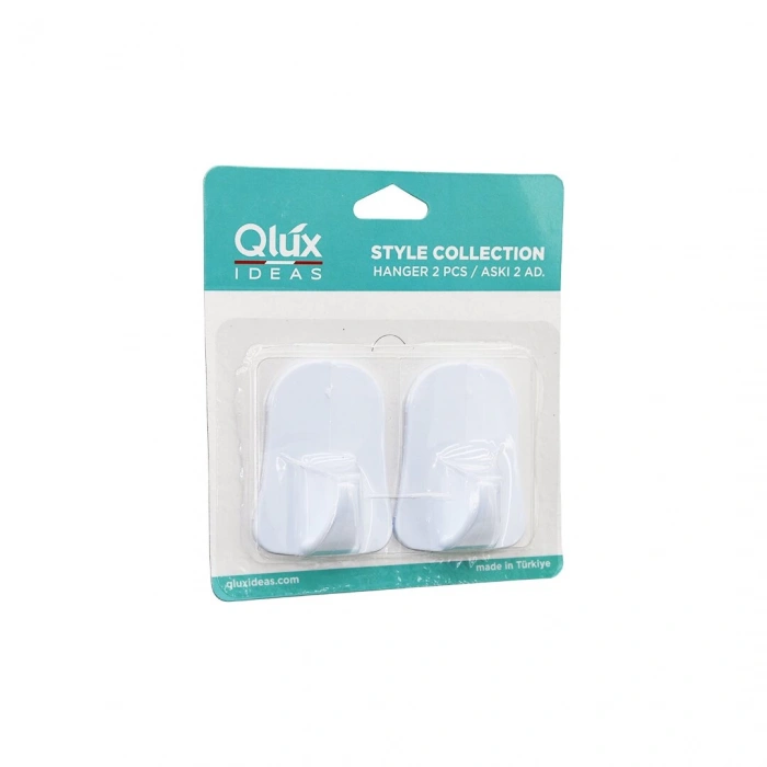 QLUX L-00735 ( 2PCS ) OPAK BEYAZ PLASTİK ASKI*48
