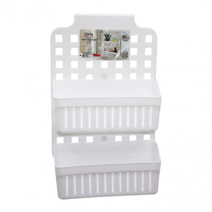 QLUX L-00778 TWİN 2 SEPETLİ ASKILI KADEMELİ ORGANİZER*16=K
