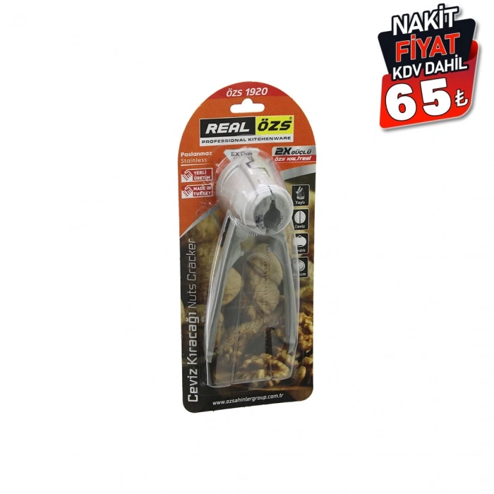 REAL ÖZS-1920 CEVİZ & FINDIK KIRACAK ( DÖKÜM METAL ) ( PASLANMAZ ) ( 2X GÜÇLÜ )*60                     qwe04