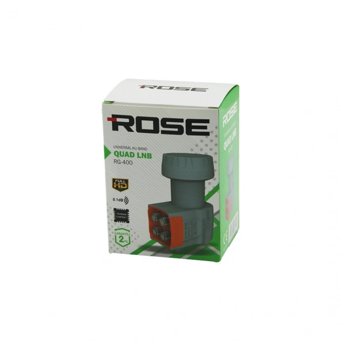 ROSE RG-400 ( 4LÜ ) UYDU ( LNB ) UNIVERSAL QUAD ( FULL HD 1080P ) ( 0.1dB )*100