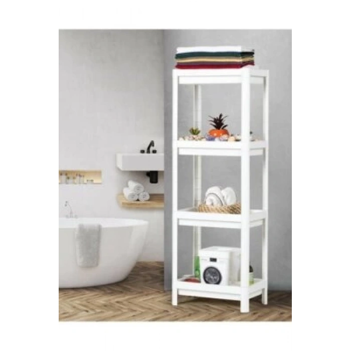 SHELF UNİT MAGGİE OMBEG OM-1016-0530-0251 ( 4 ( ÇUKUR ) RAFLI & BEYAZ ) ( DİKDÖRTGEN ) RAF ÜNİTESİ PLASTİK*6