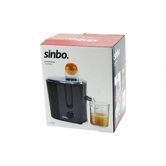 SİNBO SJ-3148 ( A.GRİ ) (ELEKTRİKLİ) KATI MEYVE SIKACAK (600W) (HAZNE POSA: 1250ML & M.SUYU: 450ML) (ÇELİK FİLTRE) (65MM BESLEME TÜPÜ)*4