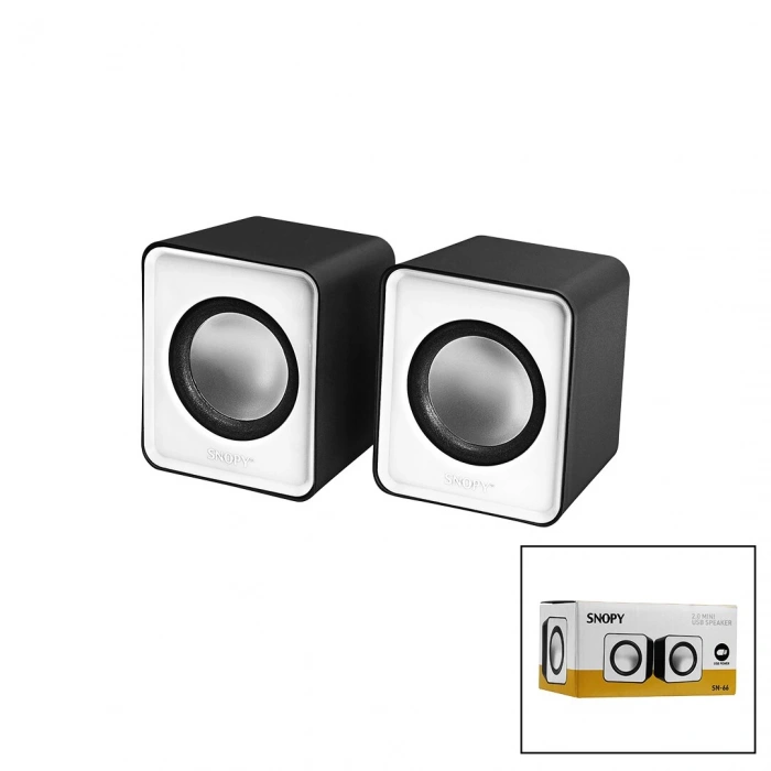 SNOPY SN-66 ( BEYAZ ) USB 2.0 MULTİMEDYA 1+1 HOPARLÖR SPEAKER SET 6W*100