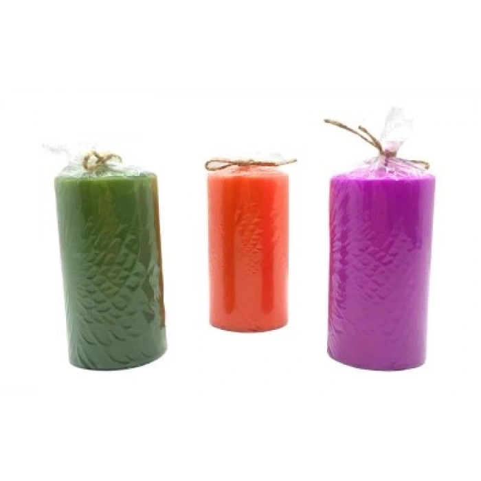 TAKOZ-006 ( SİLİNDİR RENKLİ ) ( KÖPÜK & BÜYÜK BOY ) MUM*24=K