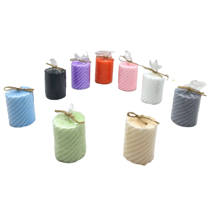 TAKOZ-008 ( BURGU DESENLİ ) ( SİLİNDİR KOKULU ) ( KÖPÜK ) MUM*28=K