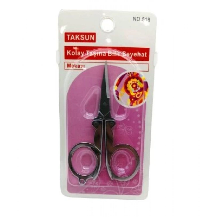 TAKSUN NO-518 KATLANIR KOLAY TAŞINABİLİR SEYAHAT BIYIK BERBER MAKASI*24X30