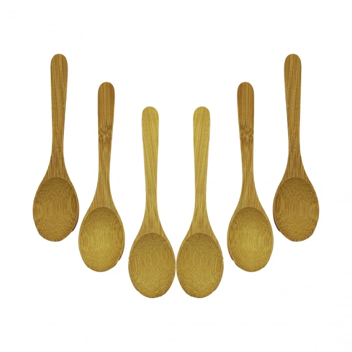 TATA BAMBOO & WOOD DMR-8467 ( 6PCS & OVAL ) AHŞAP BAMBU ( ÇAY KAŞIK ) SETİ*500