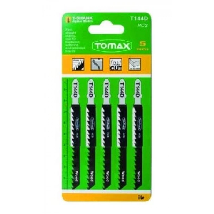 TOMAX T-144D ( AHŞAP ) ( 5PCS ) DEKOPAJ BIÇAK WOOD DEKOBAJ ( HCS ) ( 4MM TESTERE ) ( 5-50MM KALINLIK KESİCİ )*5X1