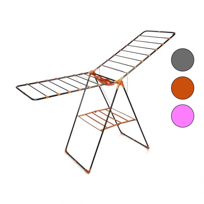 VİPAS PERA ( MİX RENK ) (KANATLI) ÇAMAŞIR KURUTMALIK (KATLANIR) (15KG & 16.5MT KAPASİTE) (MANDAL SEPETLİ)*5=K