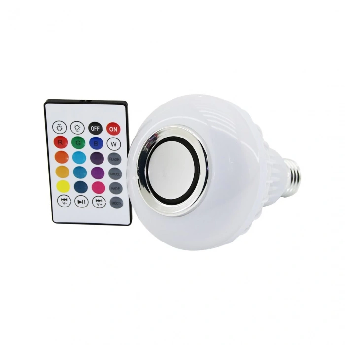 WINNBOSS WN-1156 (2IN1) (KUMANDALI RGB LED AMPUL & BLUETOOTH HOPARLÖR MÜZİK ÇALAR) (LED=7W & HOPARLÖR=3W)*100