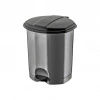 DÜNYA-01013-400&410 ( SİYAH & GRİ ) ( 18LT ) ( PEDALLI ) ÇÖP KOVASI PLASTİK ( 305X301X390MM )*6=K