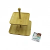 İBİCO İ22-229 ( KARE ) ( 2 KATLI ) AHŞAP & BAMBU SERVİS SUNUMLUK ( 20X20CM -- 25X25CM )*12