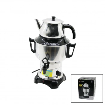 ARMAĞAN AKS-1001 ( 3.5LT & TEK MUSLUK ) ( KLASİK ÇAY SETİ= DEMLİK & SU KAZANI ) ELEKTRİKLİ SEMAVER ( 1100W ) ( 5A ) ( GİZLİ REZİSTANS )*4