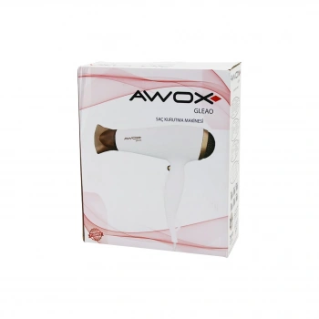 AWOX GLEAO ( SİYAH ) SAÇ KURUTMA & FÖN MAKİNESİ ( SOĞUK ÜFLEME ) ( 2 KADEME FAN & 3 KADEME SICAKLIK ) ( 1700-2000W )*12