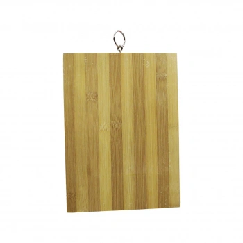 BELLA HOUSE K-0766 ( 18X28CM ) ( BEYAZ ÇİZGİLİ ) BAMBU AHŞAP KESİM PANO METAL HALKALI*30