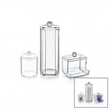 BLACKSTONE KRC-011 (3PCS) (DİSK) MAKYAJ ORGANİZER SETİ (MİKA KRİSTAL PLS.) (KULAK ÇUBUK PAMUKLU & MAKYAJ PAMUK & MENDİL)*24