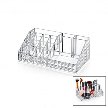 BLACKSTONE KRC-020 DİAMOND KLASİK MAKYAJ ORGANİZER (MİKA KRİSTAL PLS.)(16-BÖLME=12++2+1+1) (12.5X22X7.7CM)*24