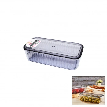 CENOA F-360 ( 600ML ) ( DİKDÖRTGEN ) SUNUM MİNİ SAKLAMA KABI MİKA KRİSTAL*48=K