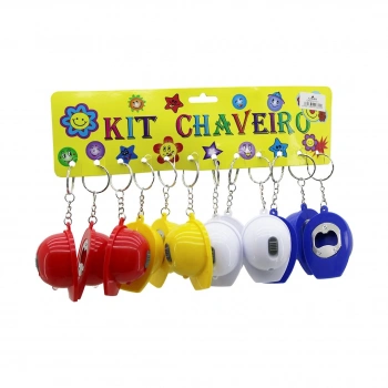 ÇINAR-2132-1 KIT CHAVEIRO ( 2IN1= IŞIKLI & AÇACAKLI ) ŞAPKA ANAHTARLIK *12X100