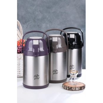 COOKER CKR-2007 ( 2.5LT ) LÜX 304 ÇELİK TERMOS ( POMPALI & MUSLUKLU ) ( TAŞIMA KULPLU & POMPA KİLİT TUŞLU )*6