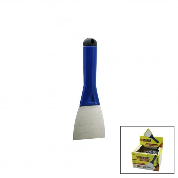 DEVECİ DVC-74211 ( NO-8 ) ( 80MM ) ( KAPAKLI ) ( SAPTAK ) METAL KAZIMA SPATULASI ( PLASTİK SAPLI )*12X12