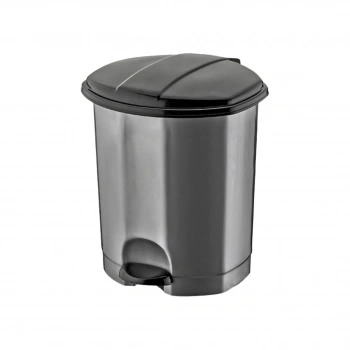 DÜNYA-01013-400&410 ( SİYAH & GRİ ) ( 18LT ) ( PEDALLI ) ÇÖP KOVASI PLASTİK ( 305X301X390MM )*6=K
