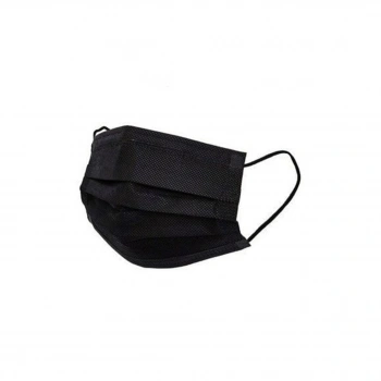 DUYGU MANU ( SİYAH ) ( 50PCS ) MEDİKAL CERRAHİ YÜZ MASKESİ ( TEK KULLANIMLIK & 3 KATLI )*1X50