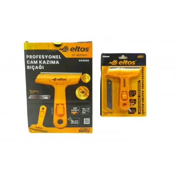 ELTOS CKS-002 ( PROFESYONEL & OYNAR BAŞLI ) CAM KAZIMA & BUZ KAZIYICI BIÇAK (PLASTİK SAP & YEDEK BIÇAK)*12X10