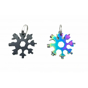 EMG SNOW EDC TOOL HRD-143 ( 8-BAŞLI & 19-FONKSİYONLU ) ( ALYAN SETİ ANAHTARLIK )( KAR TANESİ MODELİ YUVARLAK )*10X36