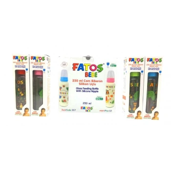 FATOŞ BEBE-017 ( CAM DESENLİ & 250ML ) BİBERON*18X1