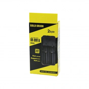 GOLD ORION OR-8991A HD-8991A ( 2Lİ ) ( PİL ŞARJ ) ALETİ (  2400mA ) ( 4.2V ) ( FİŞLİ=AC 100-240V ) ( ETC & 16340 & 8650 & 26650 )*200