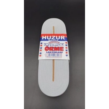 HUZUR ( BEYAZ & 2.5CM ) PAÇA LASTİK GENİŞ 10MT.*30