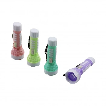 İBİCO İ10-010 LED FLASHLIGHT XJM-188 ( PİLLİ ) ( MİNİ BOY: 9.5CM & ÇAP: 3CM ) EL FENERİ ( RENKLİ PLASTİK )*48X32