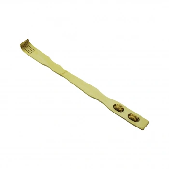 İBİCO İ13-069 ( AHŞAP ) SIRT KAŞIMA & KAŞIYICI ( 2İN1 KULLANIM= ÇİFT TEKERLİ  & EL TİPİ BAŞLIK ) ( 45CM ) *10X30