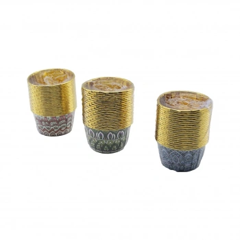 İBİCO İ22-174 ( 20PCS ) ( YUVARLAK & KALIN ) (GOLD & FOLYOLU) MUFFİN KAĞIT KEK KAPSÜLÜ (AĞIZ ÇAP: 6.5CM & DERİNLİK: 3.5CM)*12X24