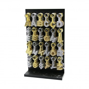 İBİCO ( MİX=ALTIN & GÜMÜŞ TAŞLI HARFLİ =KARMA ) ANAHTARLIK ( STANDLI )*288X2